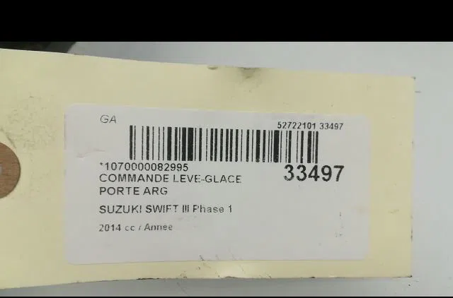 Commande leve-glace porte arrière gauche Suzuki SWIFT IV (FZ, NZ) 1.2 (azh 412) (2010) occasion