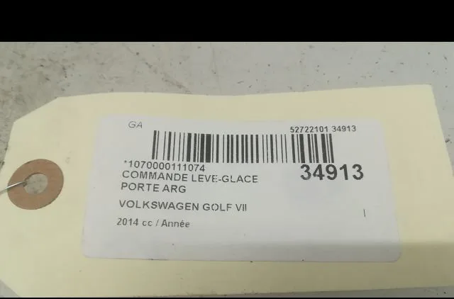 Commande leve-glace porte arrière gauche VOLKSWAGEN GOLF VII 2014 occasion