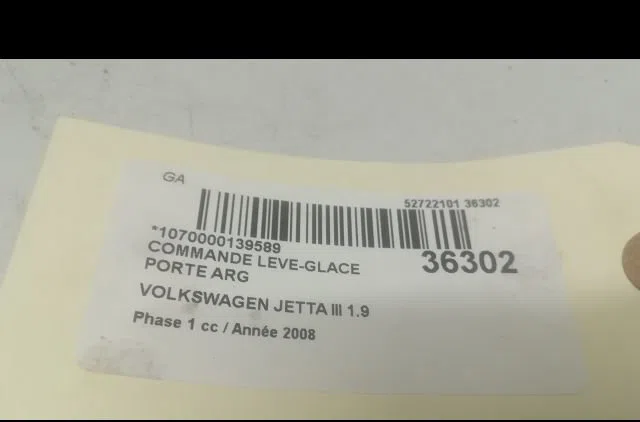 Commande leve-glace porte arrière gauche Volkswagen JETTA III (1K2) 1.9 tdi (2005-2010) occasion