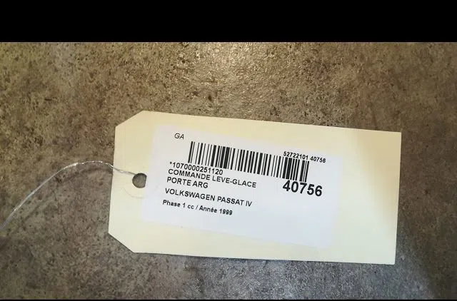 Commande leve-glace porte arrière gauche Volkswagen PASSAT B5 (3B2) 1.9 tdi (1996-2000) occasion