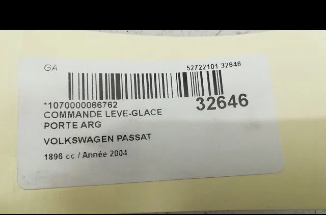 Commande leve-glace porte arrière gauche Volkswagen PASSAT B5.5 Variant (3B6) 1.9 tdi (2000-2005) occasion
