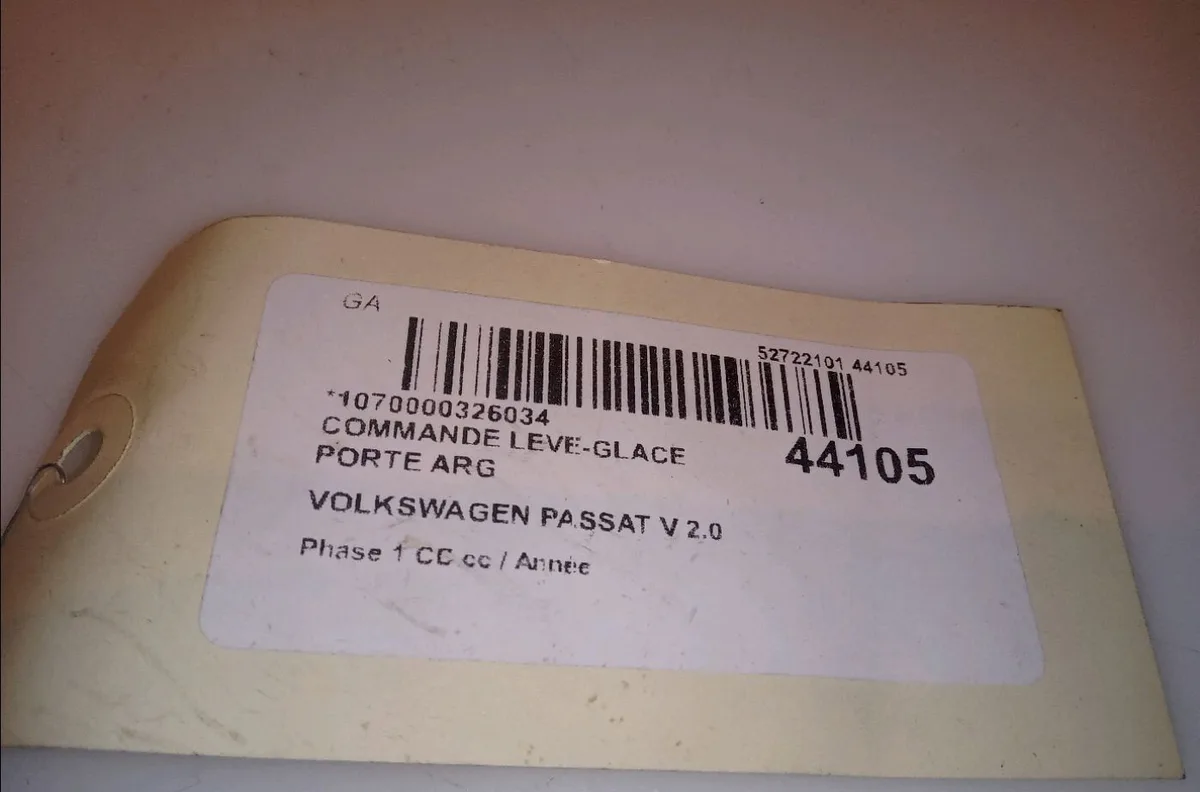 Commande leve-glace porte arrière gauche Volkswagen PASSAT CC B6 (357) 2.0 tdi (2008-2012) occasion