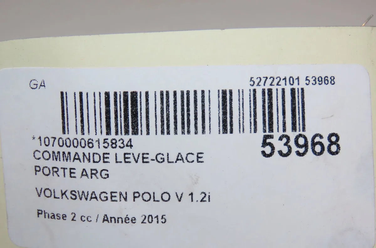 Commande leve-glace porte arrière gauche Volkswagen POLO V (6R1, 6C1) 1.2 tsi 16v (2014-2017) 5 portes occasion