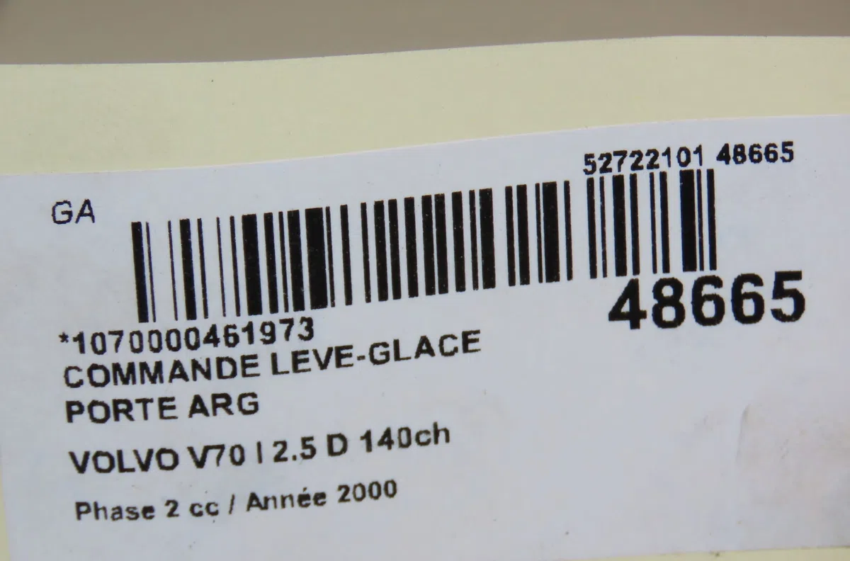 Commande leve-glace porte arrière gauche Volvo V70 II (285) 2.5 tdi (1999-2007) occasion