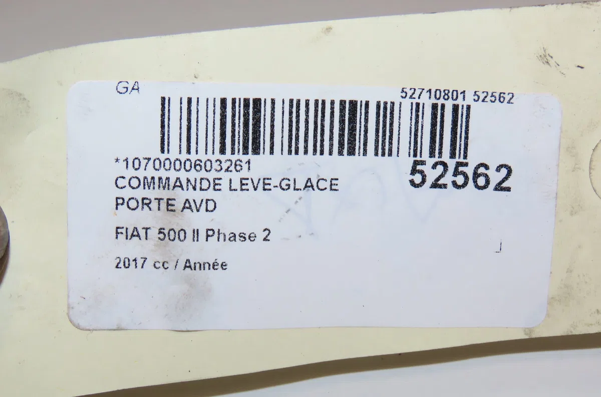 Commande lève-glace porte avant droite Abarth 500 - 595 - 695 1.4 (312.axz11) (2016) occasion