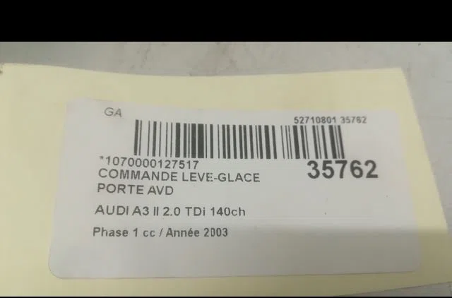 Commande lève-glace porte avant droite AUDI A3 II 2003 occasion