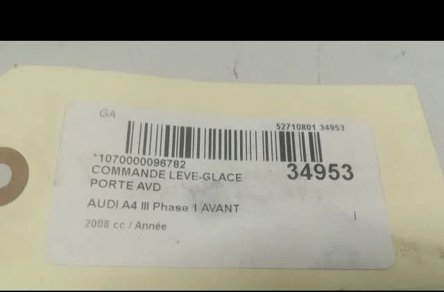 Commande lève-glace porte avant droite Audi A4 B7 Avant (8ED) 1.9 tdi (2004-2008) occasion