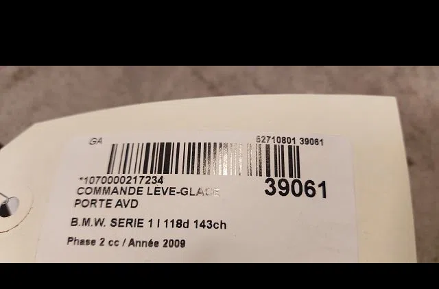 Commande lève-glace porte avant droite Bmw 1 (E81) 118 d (2006-2011) 3 portes occasion