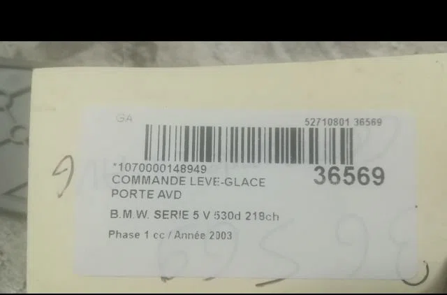 Commande lève-glace porte avant droite Bmw 5 (E60) 530 d (2002-2005) occasion