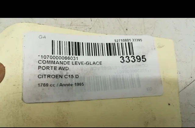 Commande lève-glace porte avant droite Citroen C15 Camionnette-Monospace (VD_) 1.8 d (1986-2000) occasion