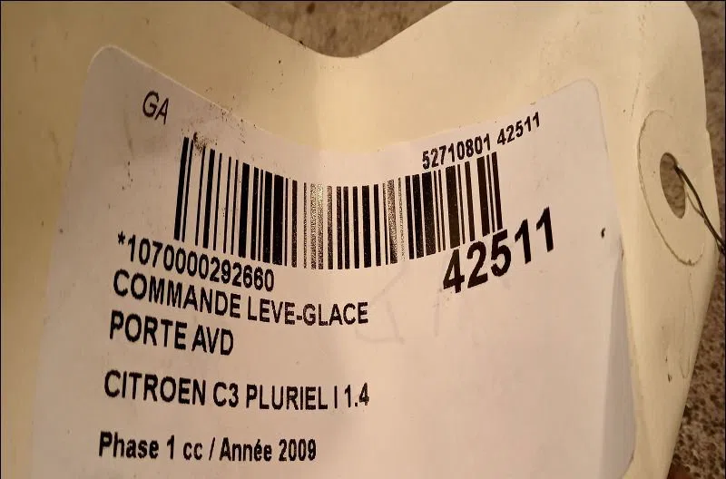 Commande lève-glace porte avant droite Citroen C3 Pluriel (HB_) 1.4 hdi (2004) 2 portes occasion