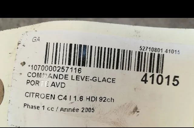 Commande lève-glace porte avant droite Citroen C4 Coupé (LA_) 1.6 hdi (2004-2011) occasion