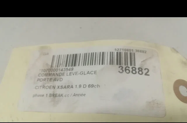 Commande lève-glace porte avant droite Citroen XSARA Break (N2) 1.9 d (1997-2000) occasion
