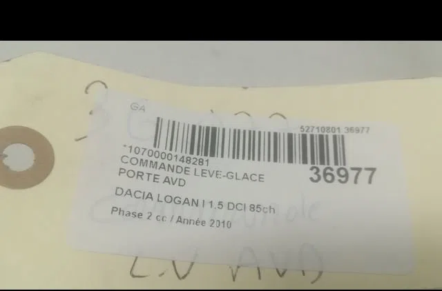Commande lève-glace porte avant droite Dacia LOGAN MCV (KS_) 1.5 dci (ks0w) (2007-2012) 5 portes occasion
