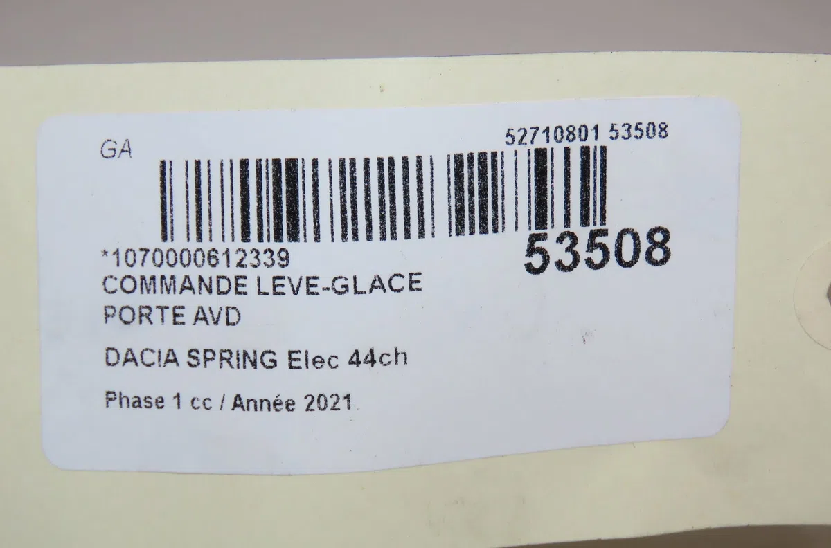Commande lève-glace porte avant droite Dacia SPRING Ev (b6m1) (2020) 5 portes occasion