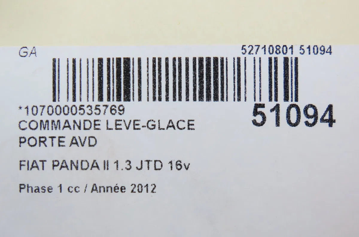 Commande lève-glace porte avant droite Fiat PANDA (169_) 1.3 d multijet (169axg1a, 169axd1a) (2006-2013) occasion
