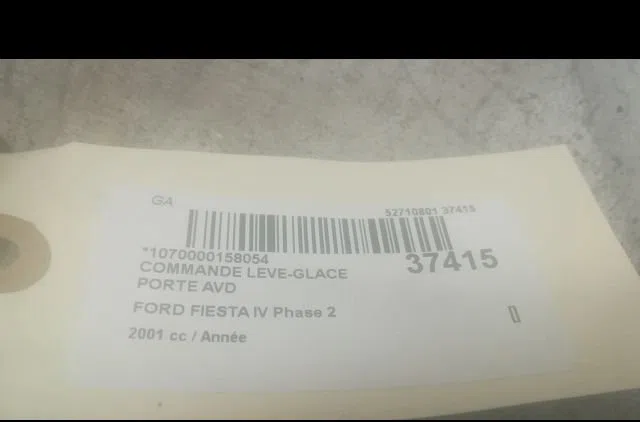 Commande lève-glace porte avant droite Ford FIESTA IV (JA_, JB_) 1.3 i (1995-2002) occasion
