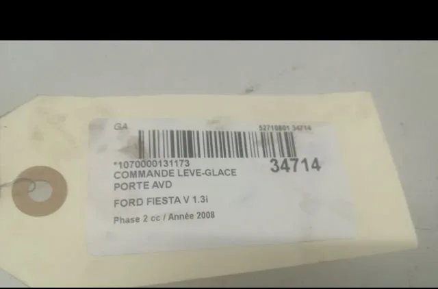 Commande lève-glace porte avant droite Ford FIESTA V (JH_, JD_) 1.6 tdci (2004-2008) occasion