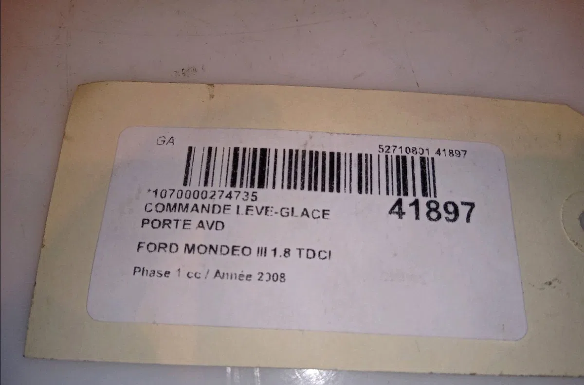 Commande lève-glace porte avant droite Ford MONDEO IV (BA7) 1.8 tdci (2007-2015) occasion