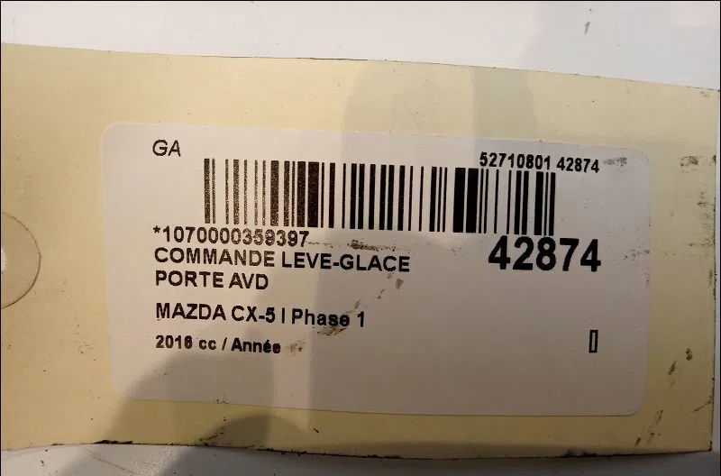 Commande lève-glace porte avant droite Mazda CX-5 (KE, GH) 2.2 d awd (ke102) (2012-2017) 5 portes occasion