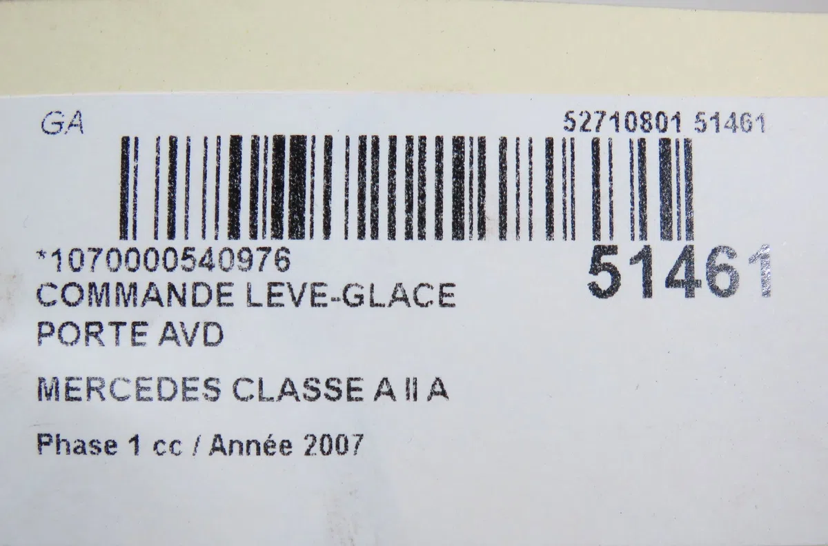 Commande lève-glace porte avant droite Mercedes-benz CLASSE A (W169) A 180 cdi (169.007, 169.307) (2004-2012) 5 portes o
