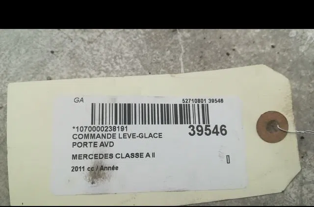 Commande lève-glace porte avant droite Mercedes-benz CLASSE A (W169) A 200 cdi (169.008, 169.308) (2004-2012) 5 portes o