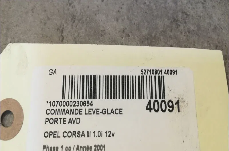 Commande lève-glace porte avant droite Opel CORSA C (X01) 1.0 (f08, f68) (2000-2003) occasion