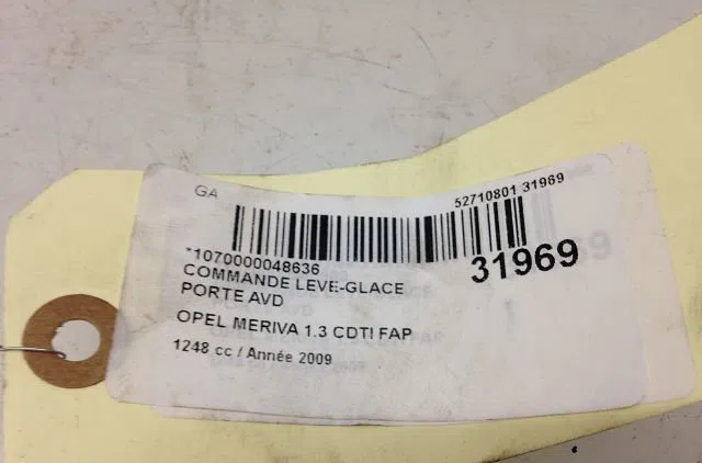 Commande lève-glace porte avant droite Opel MERIVA A Monospace (X03) 1.3 cdti (e75) (2003-2010) occasion