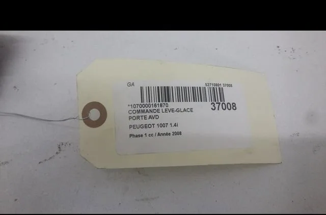 Commande lève-glace porte avant droite Peugeot 1007 (KM_) 1.4 (2005) occasion