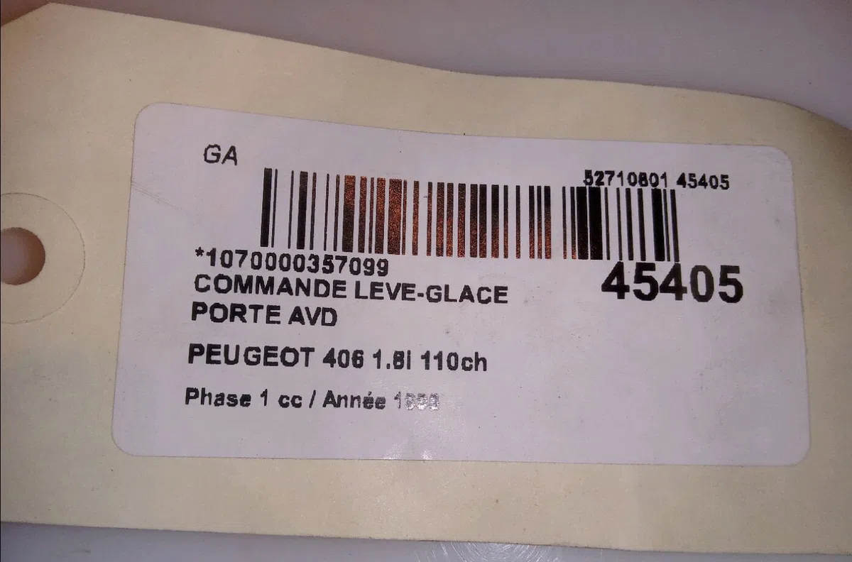 Commande lève-glace porte avant droite Peugeot 406 (8B) 1.8 16v (1995-2000) occasion