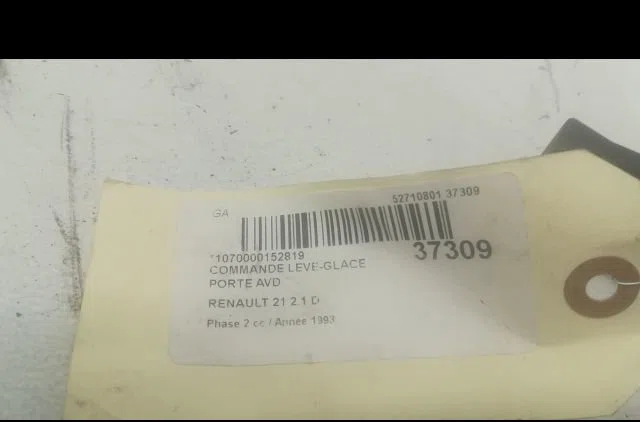 Commande lève-glace porte avant droite Renault 21 (B48_) 2.1 d (b48v-b48o) (1989-1992) occasion