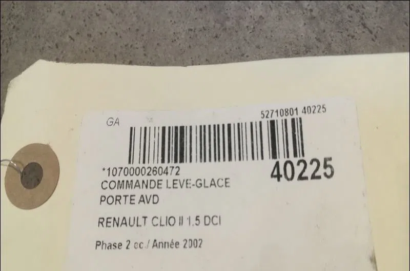 Commande lève-glace porte avant droite Renault CLIO II (BB_, CB_) 1.5 dci (2003-2005) occasion