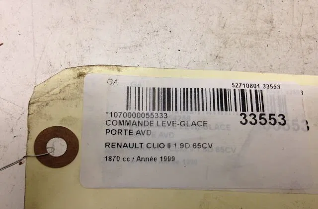 Commande lève-glace porte avant droite Renault CLIO II (BB_, CB_) 1.9 d (b-cb0e, bb0j) (1998-2005) occasion