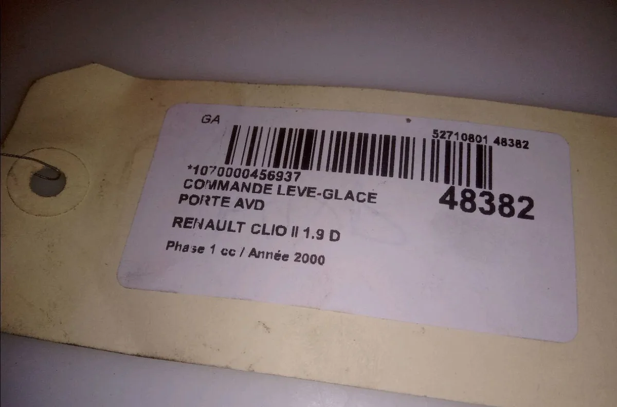 Commande lève-glace porte avant droite Renault CLIO II (BB_, CB_) 1.9 d (b-cb0e, bb0j) (1998-2005) occasion