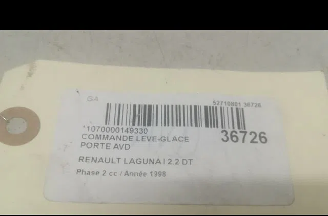Commande lève-glace porte avant droite Renault LAGUNA I (B56_, 556_) 2.2 dt (b569) (1996-2001) 5 portes occasion