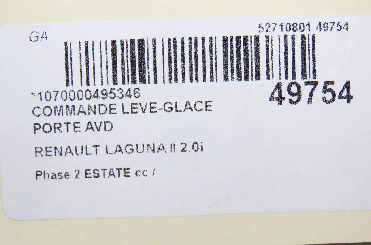 Commande lève-glace porte avant droite Renault LAGUNA II Grandtour (KG0-1_) 2.0 16v (kg00, kg0k, kg0w, kg0p) (2002-2007)