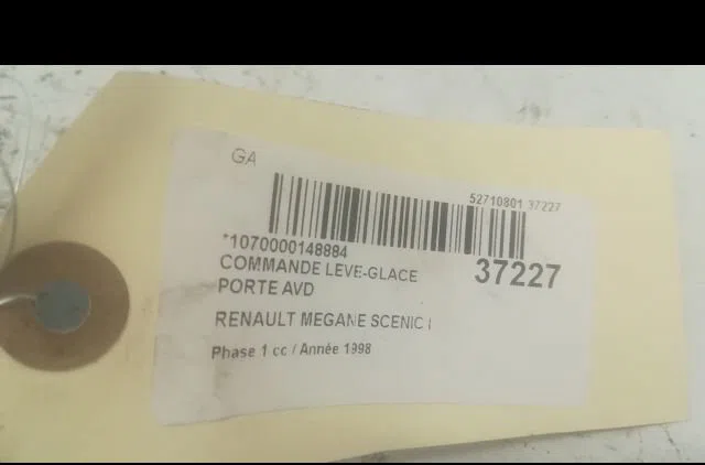 Commande lève-glace porte avant droite Renault MEGANE Scenic (JA0-1_) 1.6 e (ja0f) (1996-1999) occasion