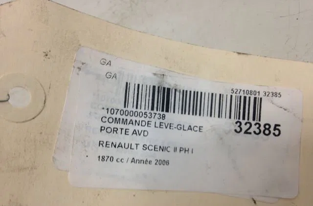 Commande lève-glace porte avant droite Renault SCÉNIC II (JM0-1_) 1.9 dci (2003-2008) occasion