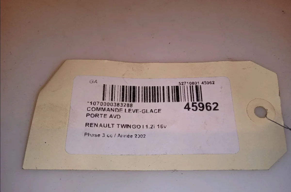 Commande lève-glace porte avant droite Renault TWINGO I (C06_) 1.2 16v (c06c, c06d, c06k) (2001-2007) 3 portes occasion