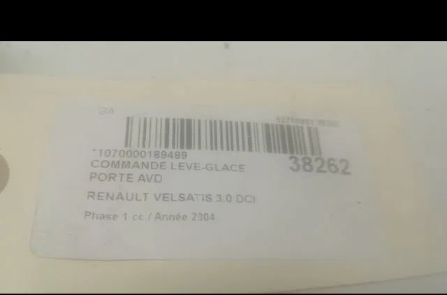 Commande lève-glace porte avant droite Renault VEL SATIS (BJ0_) 3.0 dci (bj0j, bj0n) (2002-2006) occasion