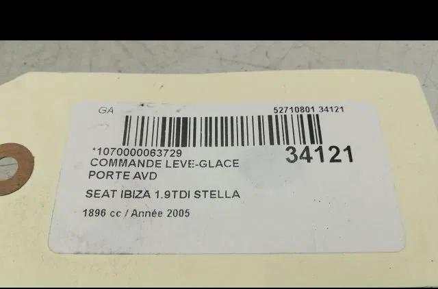 Commande lève-glace porte avant droite Seat IBIZA III (6L1) 1.9 tdi (2002-2009) 5 portes occasion
