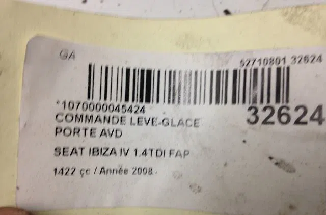 Commande lève-glace porte avant droite Seat IBIZA IV (6J5, 6P1) 1.4 tdi (2008-2010) 5 portes occasion