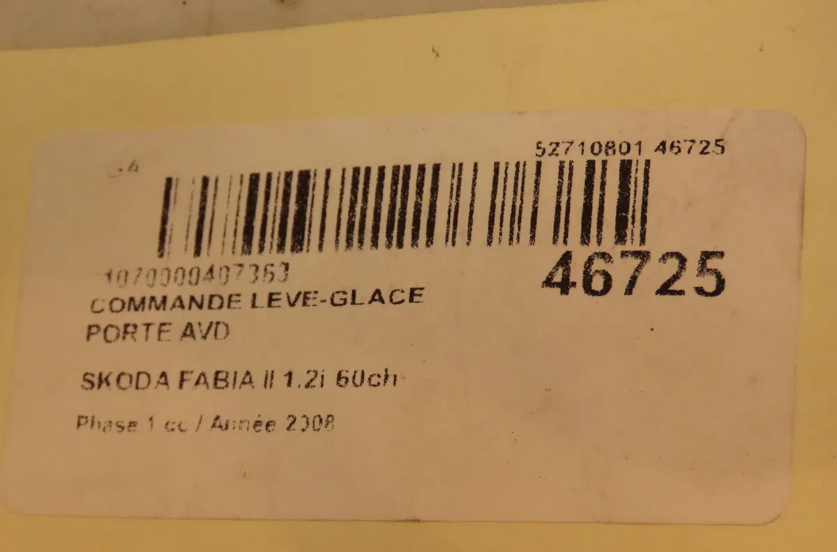 Commande lève-glace porte avant droite Skoda FABIA II (542) 1.2 (2006-2014) occasion