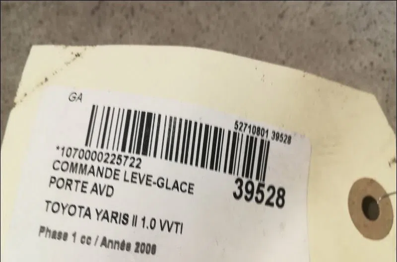 Commande lève-glace porte avant droite Toyota YARIS (_P9_) 1.0 vvt-i (ksp90_) (2005-2011) 5 portes occasion