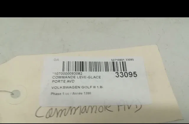 Commande lève-glace porte avant droite VOLKSWAGEN GOLF III 1996 occasion