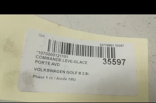 Commande lève-glace porte avant droite Volkswagen GOLF III (1H1) 2.8 vr6 (1992-1997) occasion
