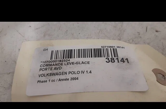 Commande lève-glace porte avant droite Volkswagen POLO (9N_, 9A_) 1.4 16v (2001-2008) occasion