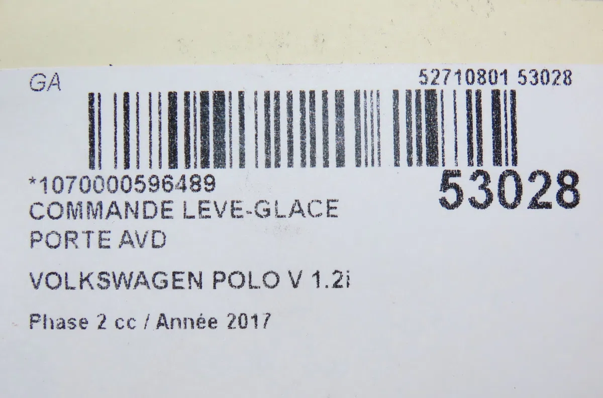 Commande lève-glace porte avant droite Volkswagen POLO V (6R1, 6C1) 1.2 tsi 16v (2014-2017) 5 portes occasion