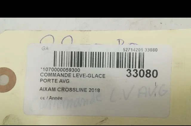 Commande lève-glace porte avant gauche AIXAM CROSSLINE 2018 occasion