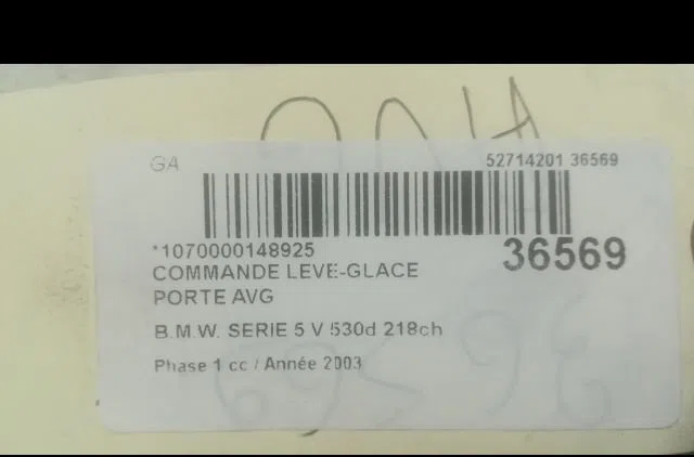 Commande lève-glace porte avant gauche Bmw 5 (E60) 530 d (2002-2005) occasion